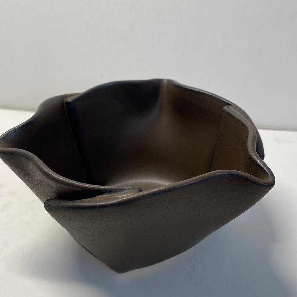 Hilborn Pottery All purpose dish with ebony wooden spoon